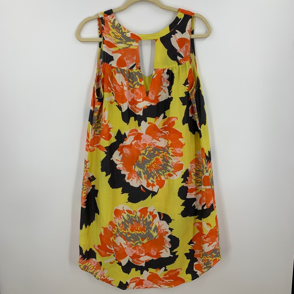 Uncle Frank Vibrant Bold Floral Sleeveless Shift Dress Sz M - Picture 5 of 14